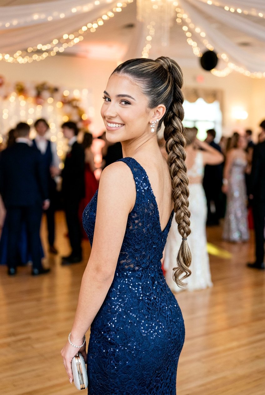 Braided Ponytail Homecoming Updo - 20 elegant homecoming updo - 20 elegant homecoming updo