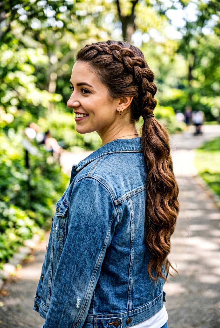 Braided Ponytail Overnight Waves - 20 overnight ponytail waves - 20 overnight ponytail waves