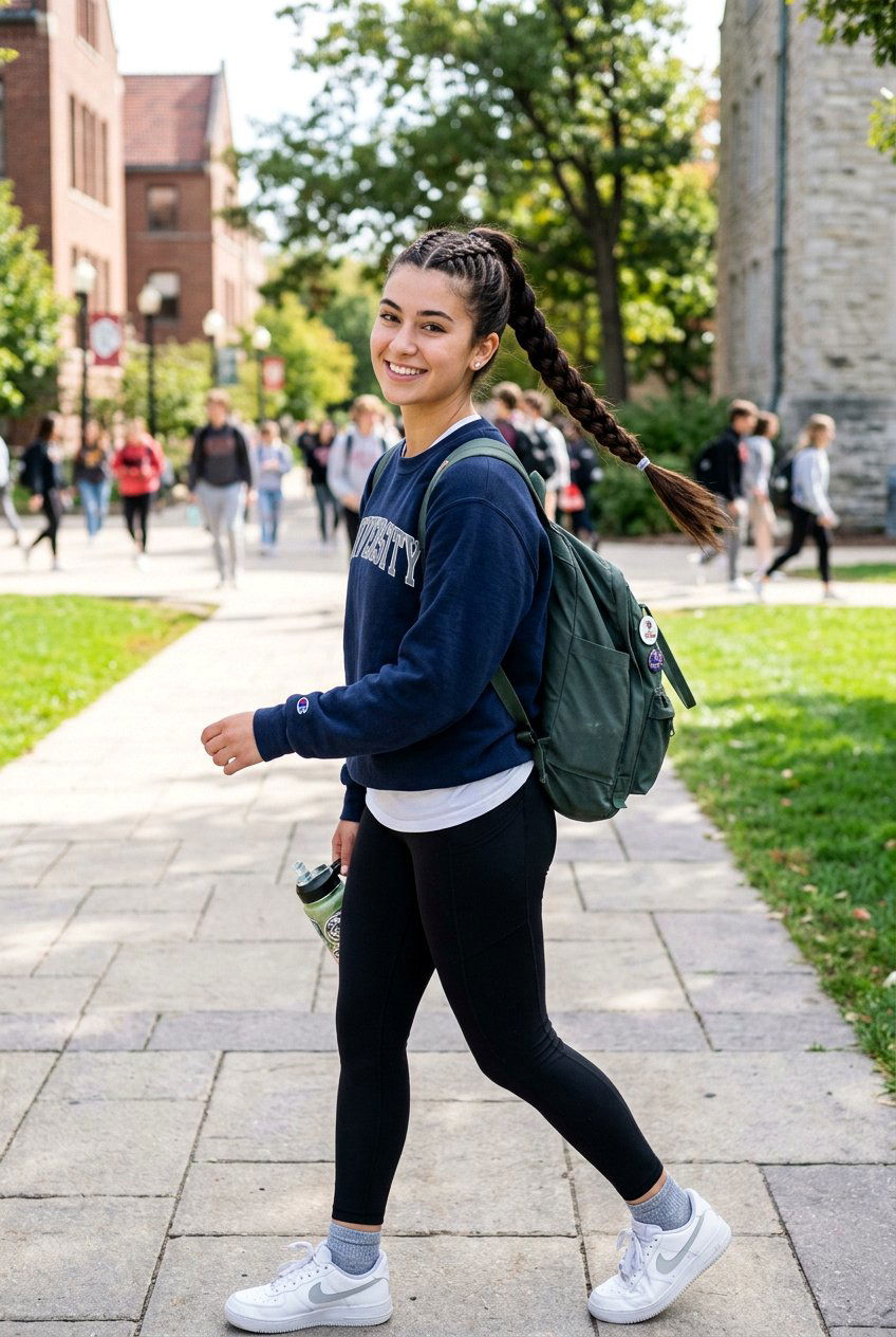 Braided Ponytail Style - 20 quick hairstyles for college girls - 20 quick hairstyles for college girls