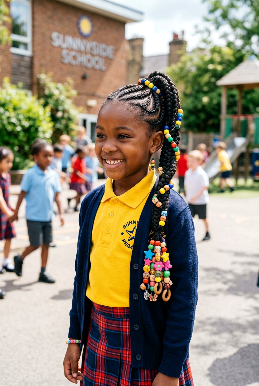 Braided Ponytail With Beads - 20 back to school braided ponytail - 20 back to school braided ponytail
