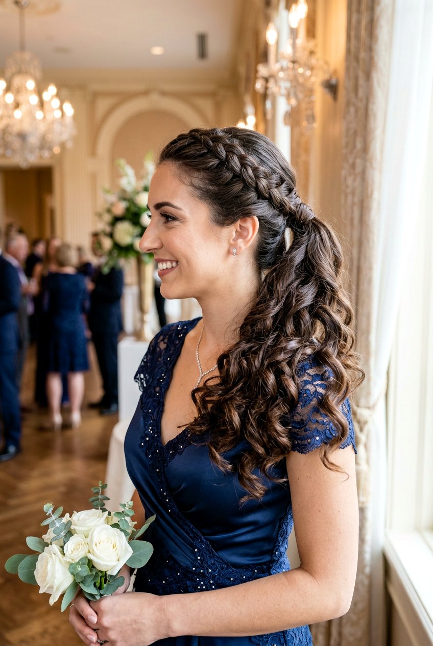 Braided Ponytail With Curly Ends - 20 braided ponytail for wedding guest - 20 braided ponytail for wedding guest