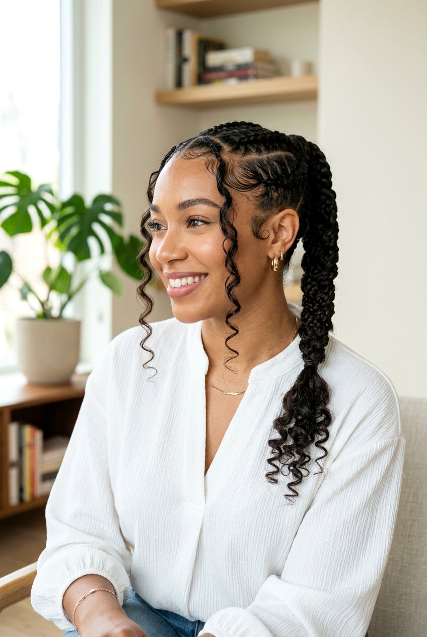 Braided Ponytail With Face Framing Curls - 20 braided ponytail with curls - 20 braided ponytail with curls