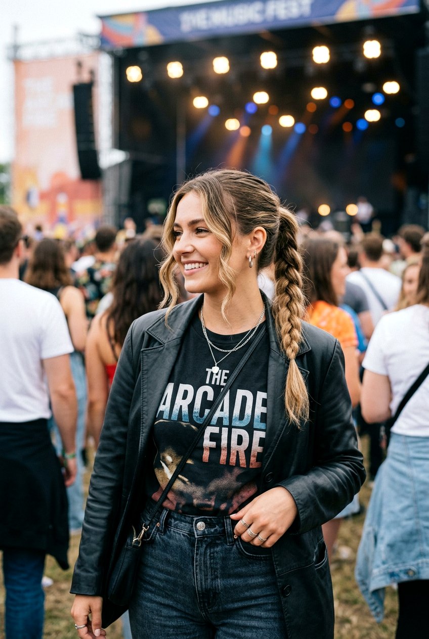 Braided Ponytail With Face Framing Pieces - 20 concert ponytail with braids - 20 concert ponytail with braids