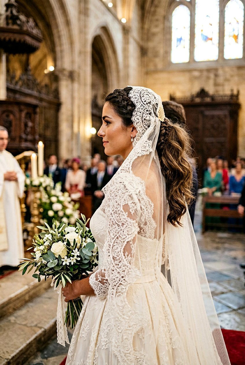 Braided Ponytail With Mantilla Veil Bridal - 20 bridal braid ponytail with veil - 20 bridal braid ponytail with veil