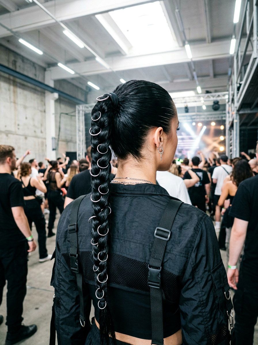 Braided Ponytail With Rings - 20 rave braid ponytail hairstyle - 20 rave braid ponytail hairstyle