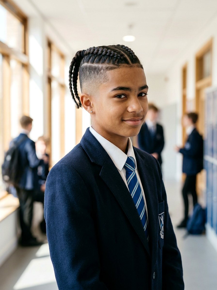 Braided Ponytail With Undercut - 20 school safe braid styles for boys - 20 school safe braid styles for boys