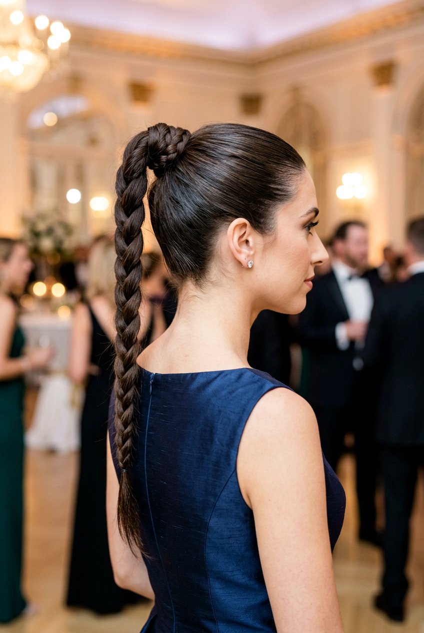 20 Stunning Braided Ponytail for Wedding Guest Hairstyles