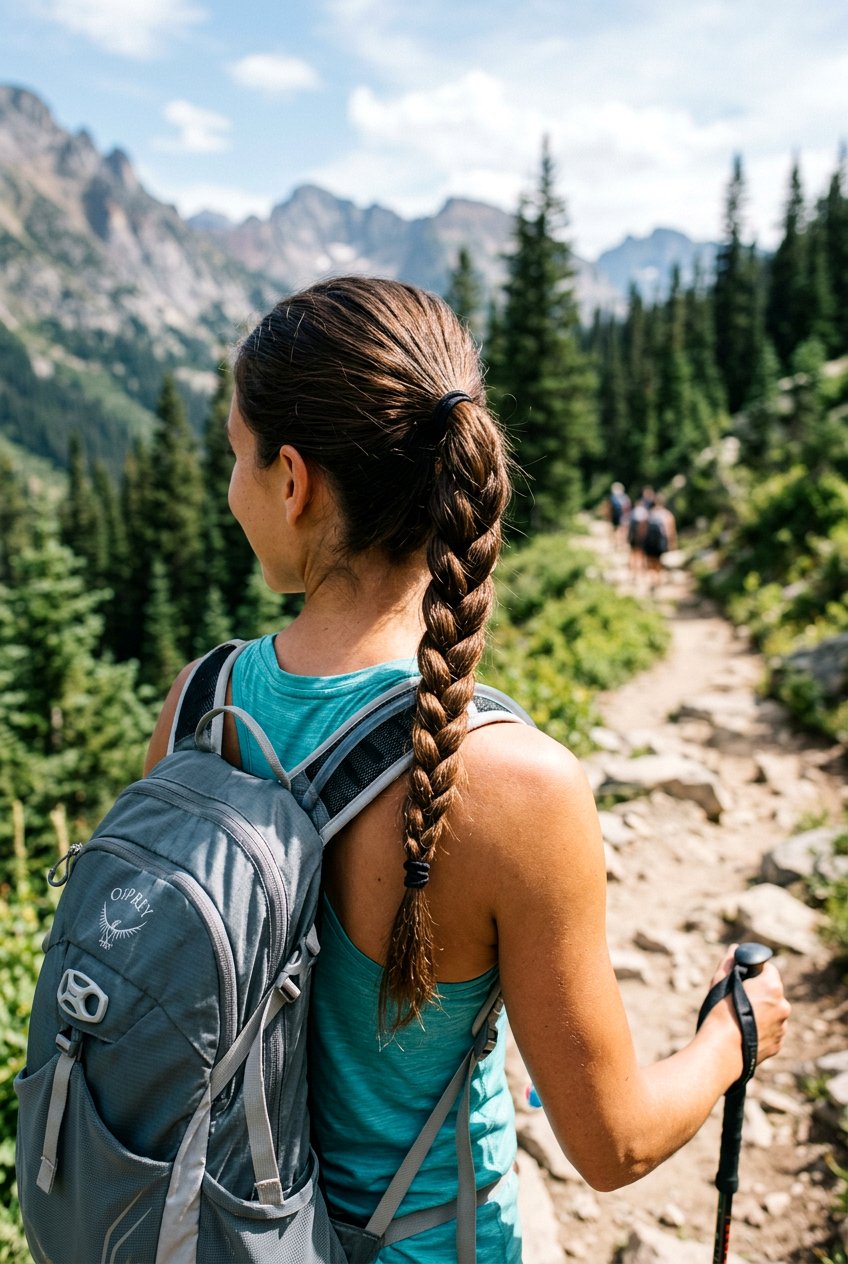 Braided Ponytail for Hiking - 20 hiking braid hairstyles - 20 hiking braid hairstyles
