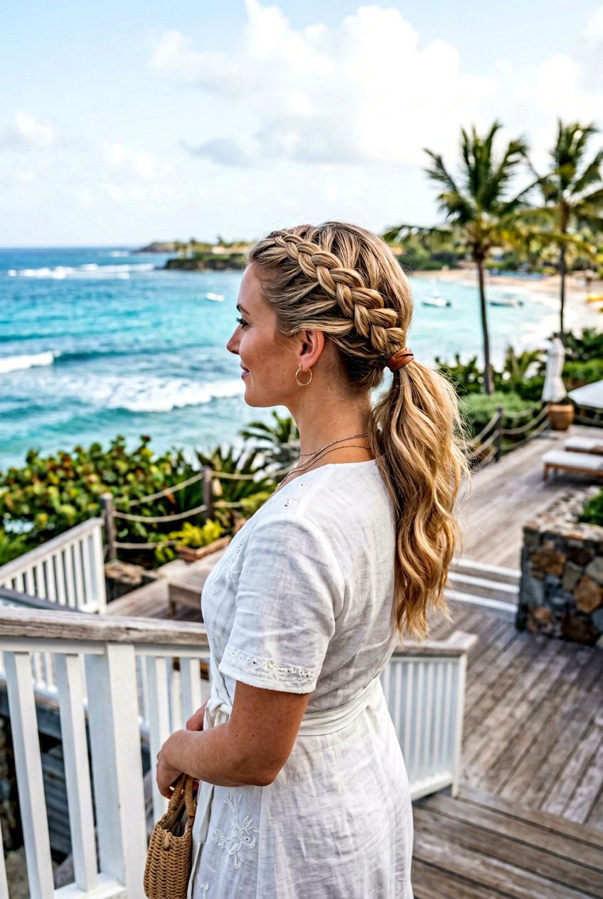 Braided Resort Ponytail - 20 resort ponytail hairstyle - 20 resort ponytail hairstyle