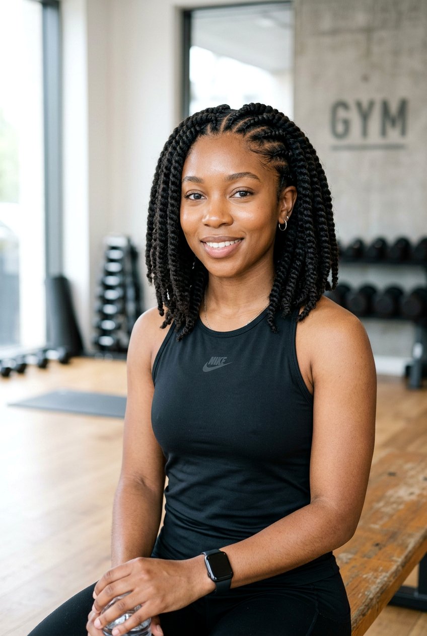 Braided Root Marley Twist Bob - 20 marley twists bob for women - 20 marley twists bob for women