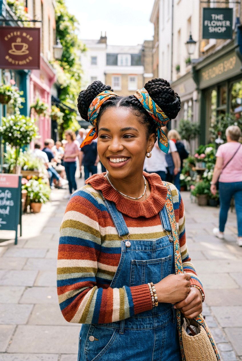Braided Scarf Space Buns - 20 braided scarf hairstyle - 20 braided scarf hairstyle