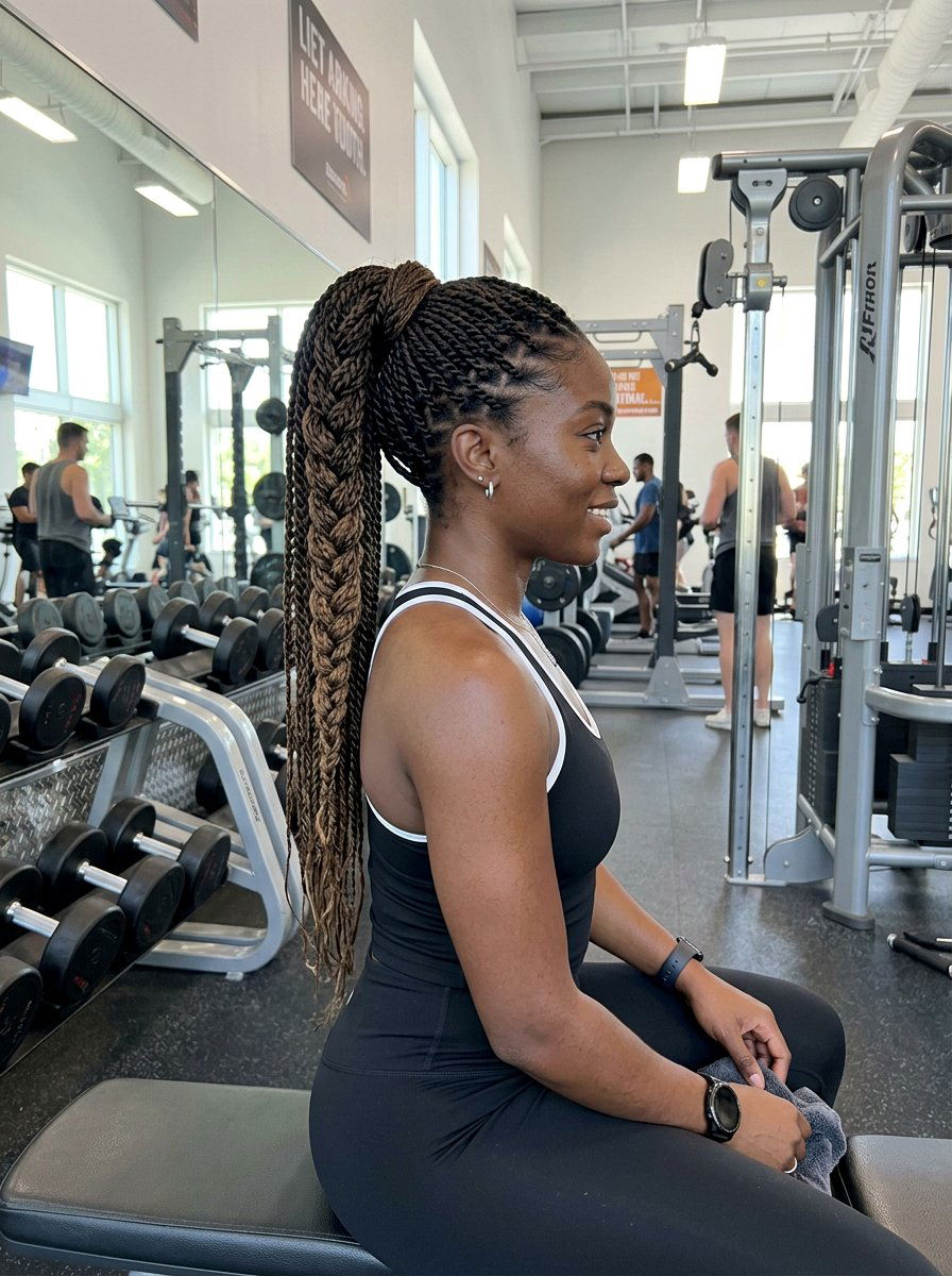 Braided Senegalese Twist Ponytail - 20 senegalese twists ponytail - 20 senegalese twists ponytail