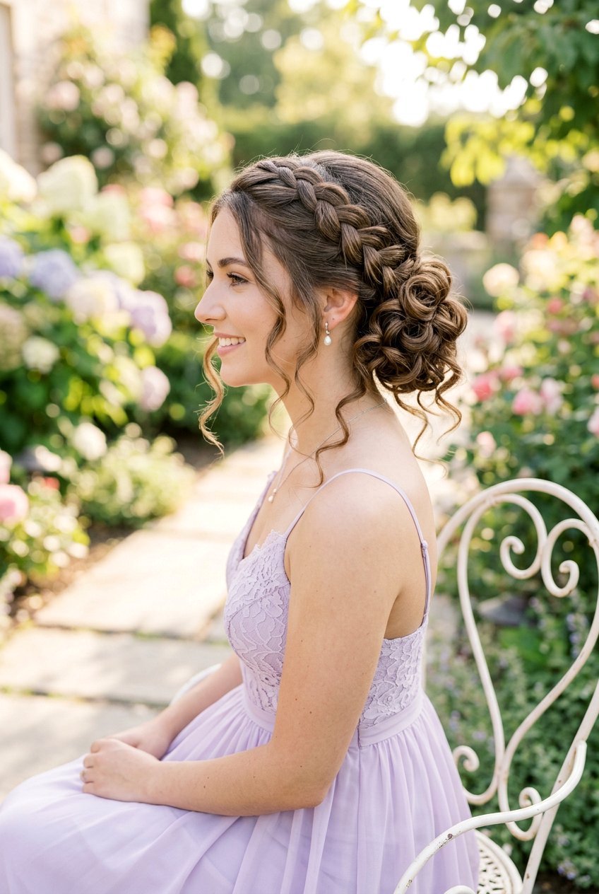 Braided Side Bun With Curls - 20 bridesmaid side bun with curls - 20 bridesmaid side bun with curls