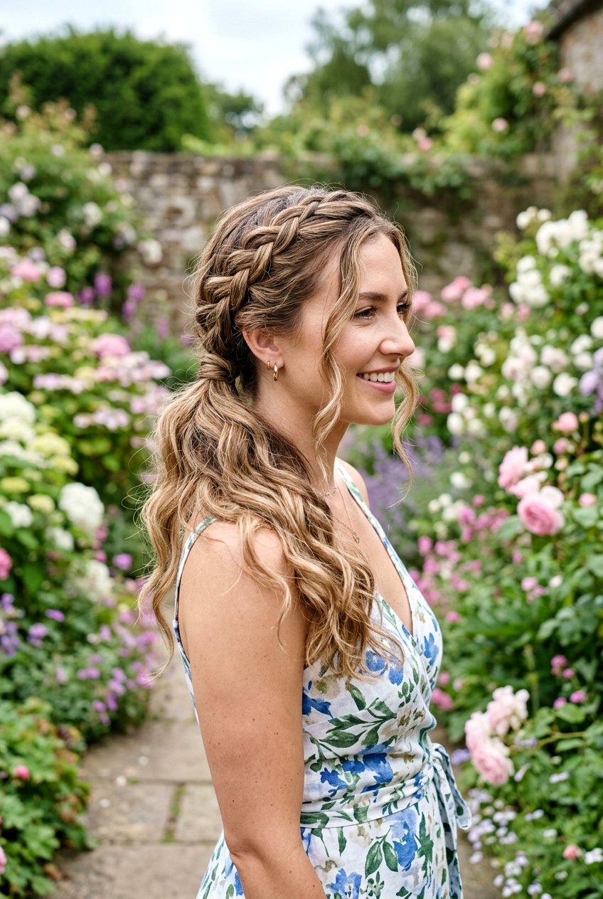 Braided Side Ponytail Engagement Hair - 20 engagement photo ponytail hairstyle - 20 engagement photo ponytail hairstyle