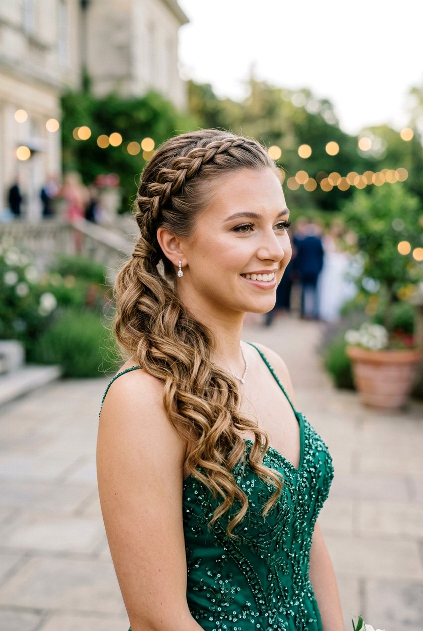 Braided Side Ponytail Prom Hairstyle - 20 prom hairstyles for long hair - 20 prom hairstyles for long hair