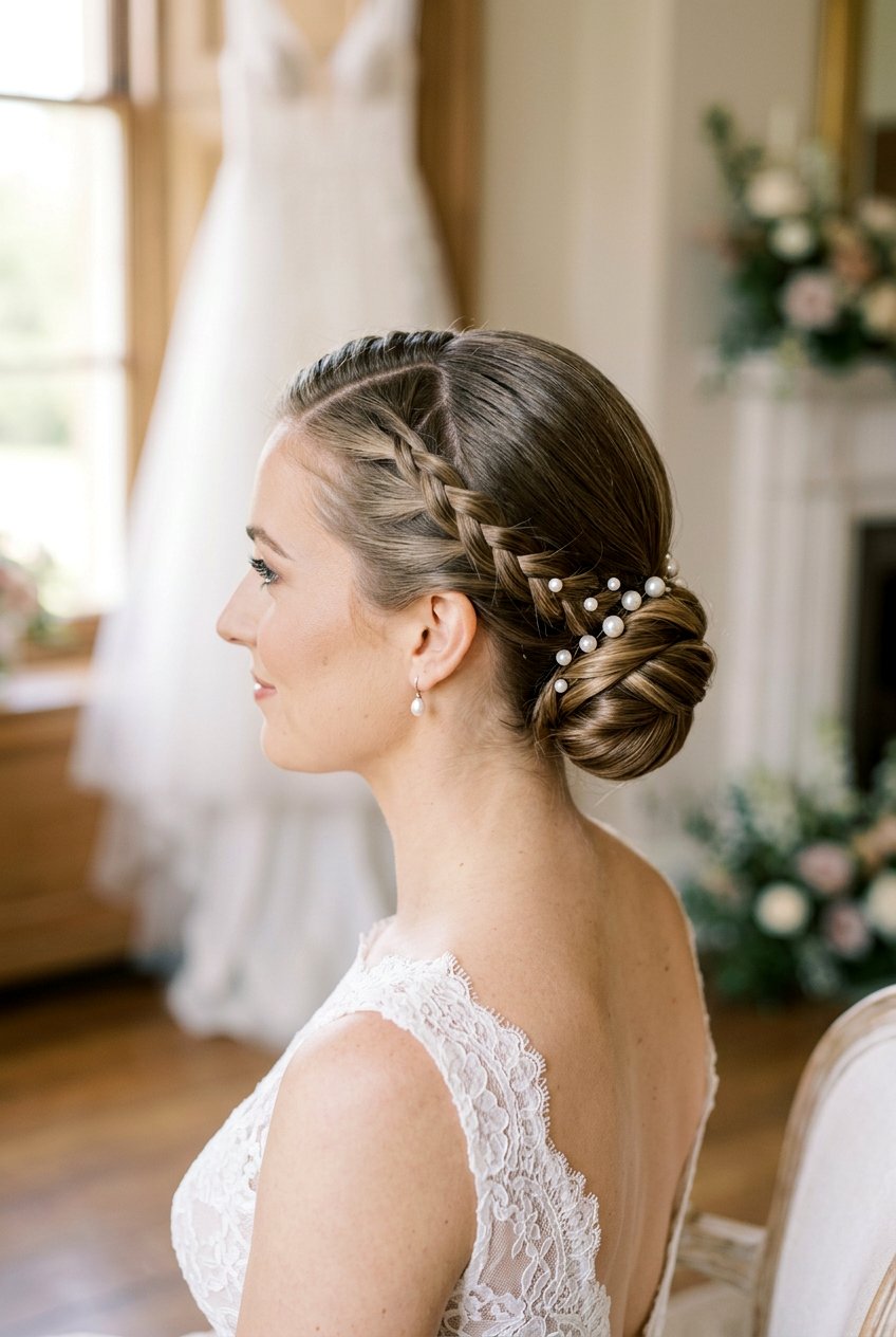 Braided Sleek Bun With Side Part - 20 bridal sleek bun with side part - 20 bridal sleek bun with side part