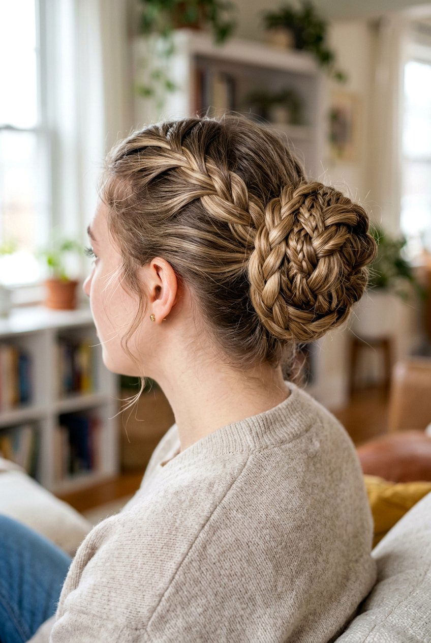 Braided Sock Bun Curls - 20 sock bun curls overnight - 20 sock bun curls overnight