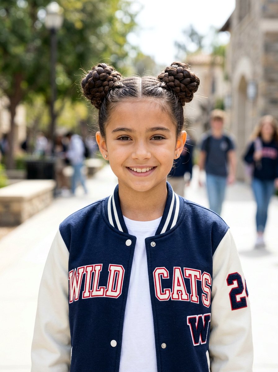 Braided Space Buns - 20 viral school hairstyle ideas - 20 viral school hairstyle ideas