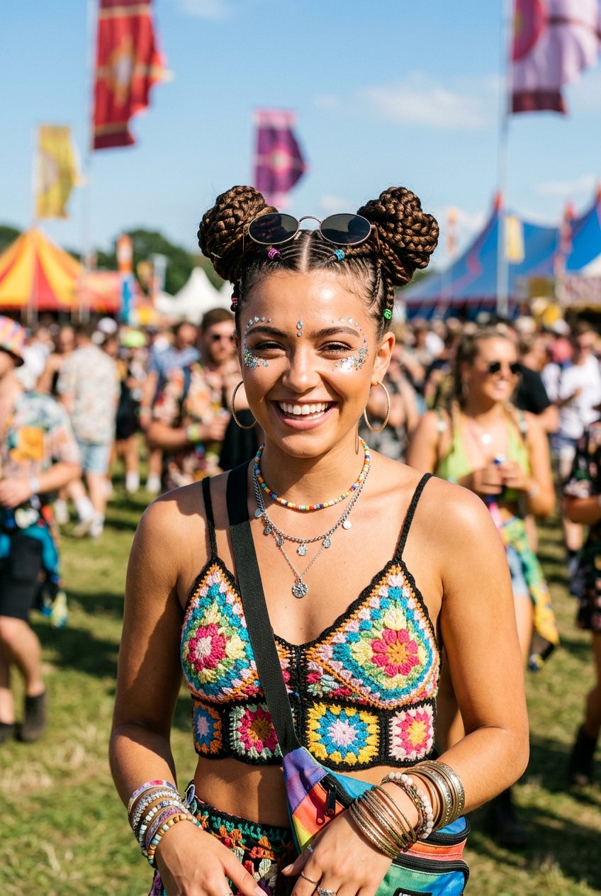 Braided Space Buns - 20 braided hairstyle for humid weather - 20 braided hairstyle for humid weather