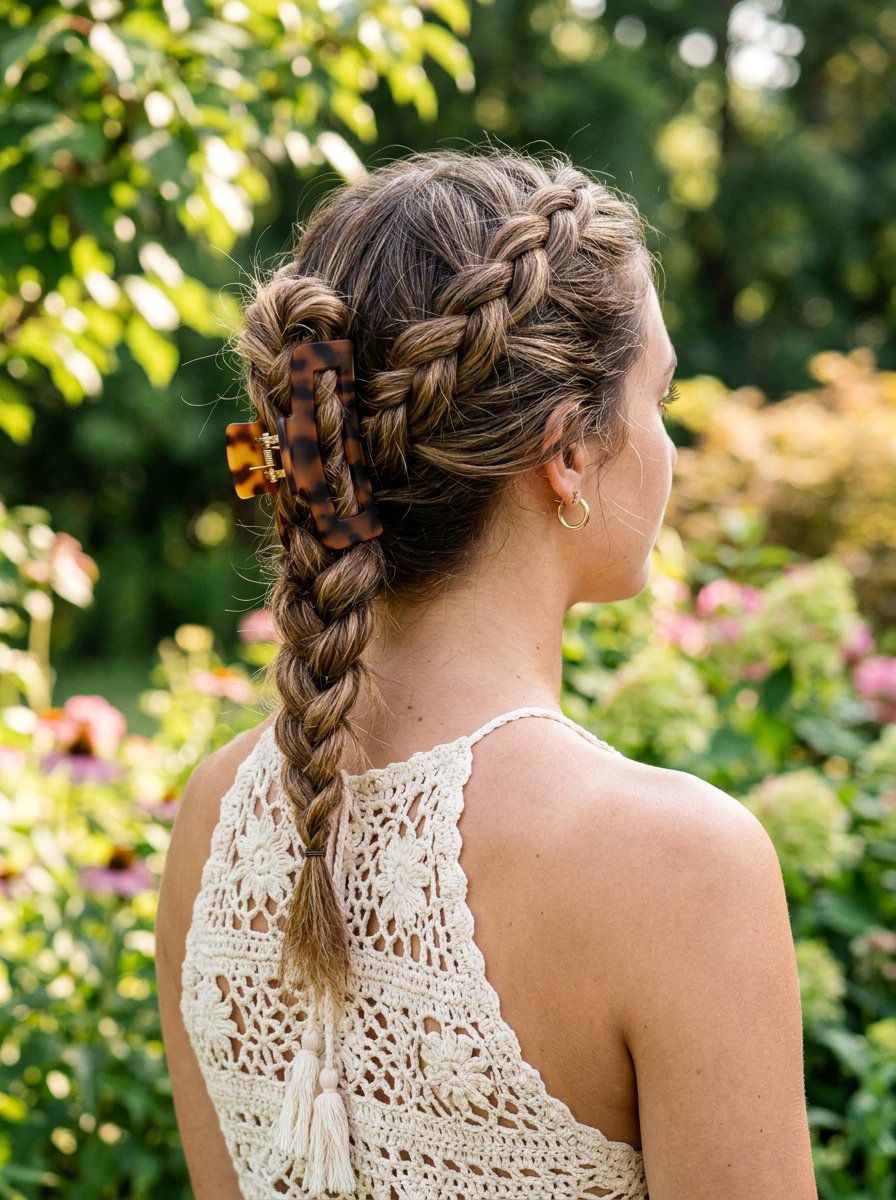 Braided Summer Claw Clip Bun - 20 summer claw clip bun - 20 summer claw clip bun