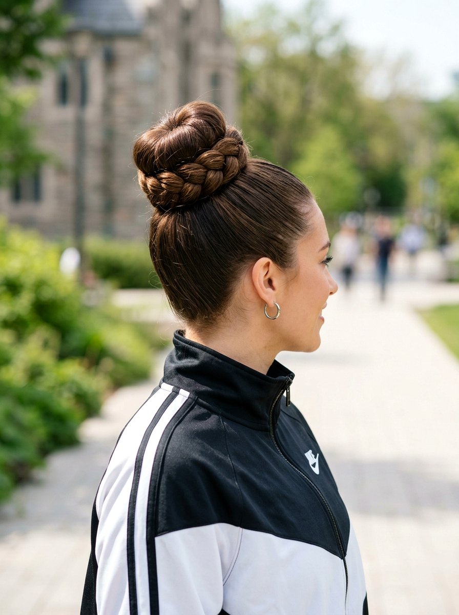 Braided Top Knot - 20 cute hairstyle for family dinner - 20 cute hairstyle for family dinner