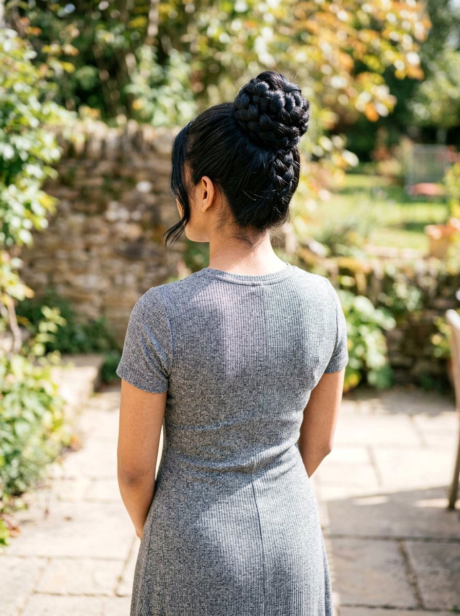 Braided Top Knot - 20 tidy bun for office mornings - 20 tidy bun for office mornings