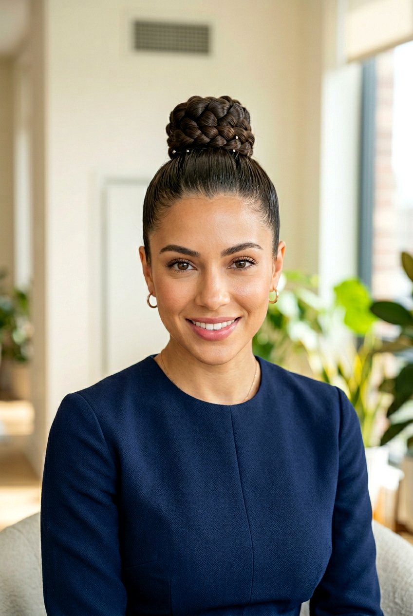 Braided Top Knot - 20 best graduation hairstyle ideas - 20 best graduation hairstyle ideas