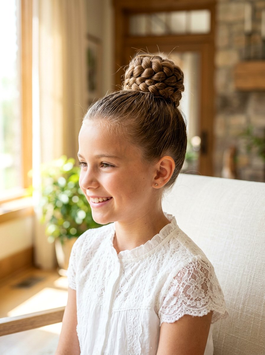 Braided Top Knot - 20 cute braided hairstyle ideas for girls - 20 cute braided hairstyle ideas for girls