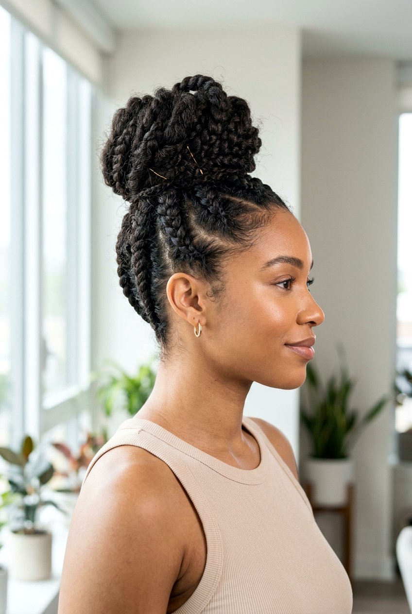 Braided Top Knot For Frizzy Hair - 20 anti frizz braid hairstyle - 20 anti frizz braid hairstyle