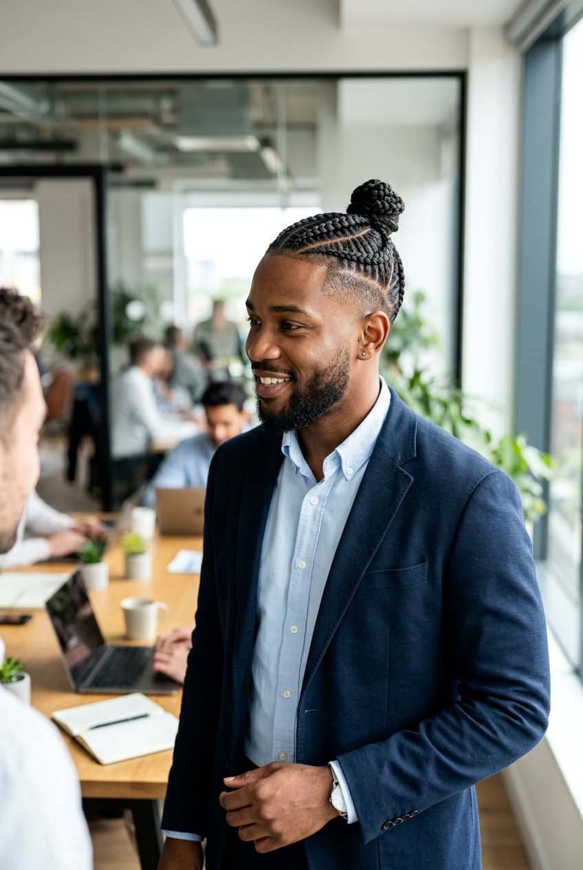 Braided Top Knot For Men - 20 braided ponytail for men - 20 braided ponytail for men