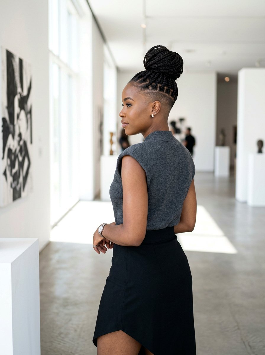 Braided Top Knot With Undercut For Women - 20 undercut braid hairstyle women - 20 undercut braid hairstyle women