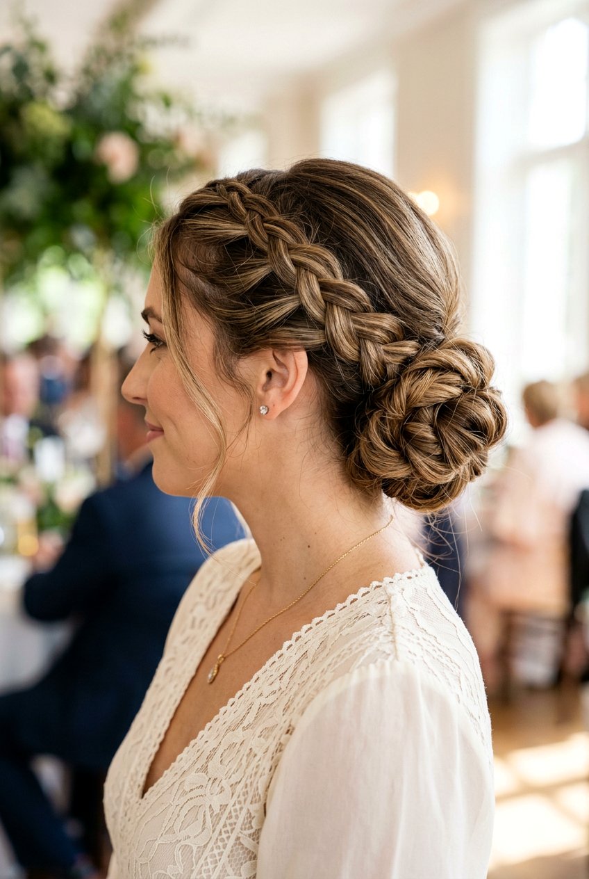 Braided Twisted Low Bun - 20 twisted low bun hairstyle - 20 twisted low bun hairstyle