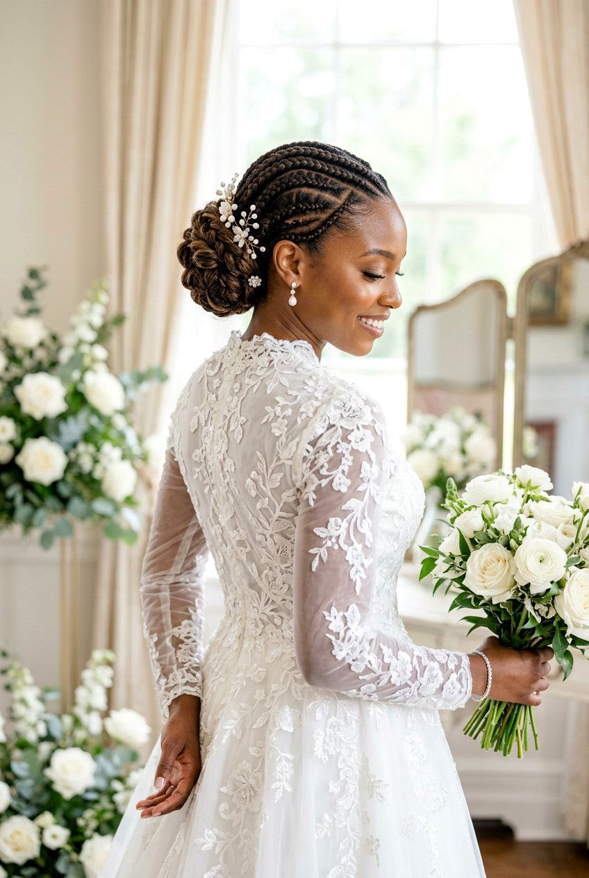 Braided Updo Wedding Hairstyle For Black Brides - 20 wedding hairstyles for black brides - 20 wedding hairstyles for black brides