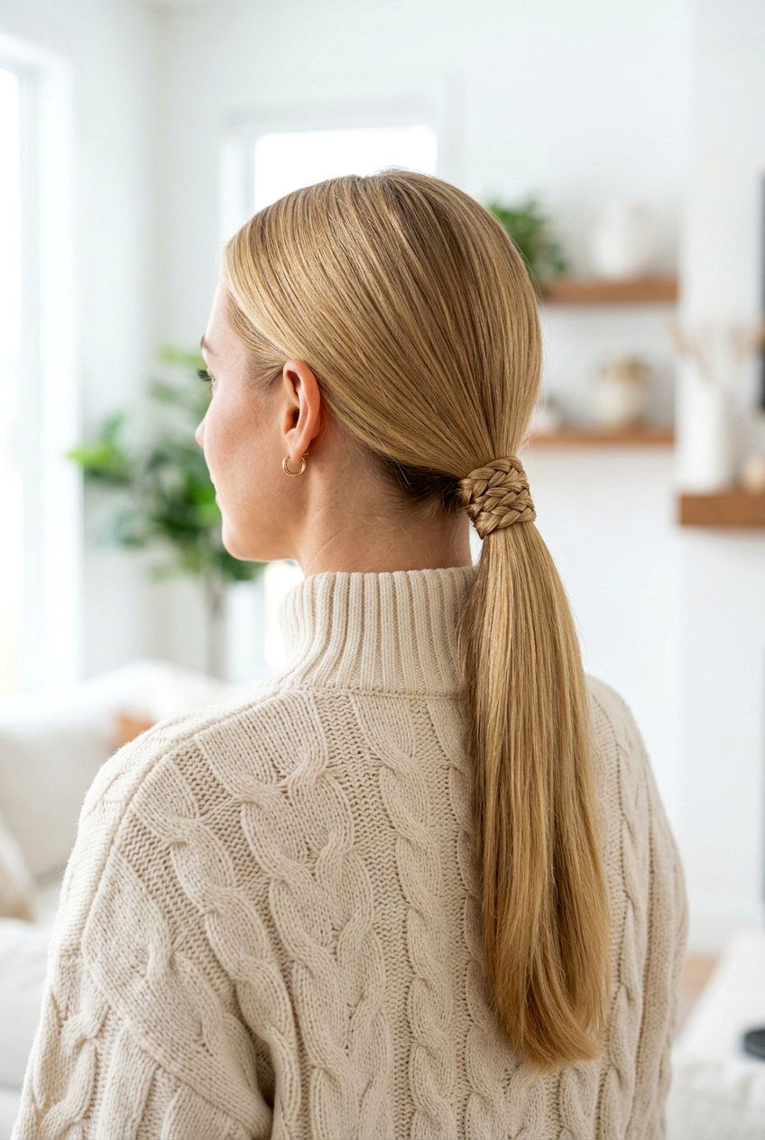 Braided Wrap Low Ponytail - 20 polished old money ponytail - 20 polished old money ponytail