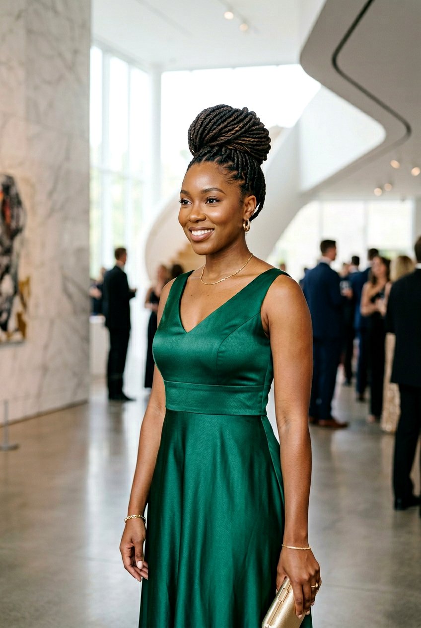 Braided loc bun - 20 loc bun hairstyles - 20 loc bun hairstyles