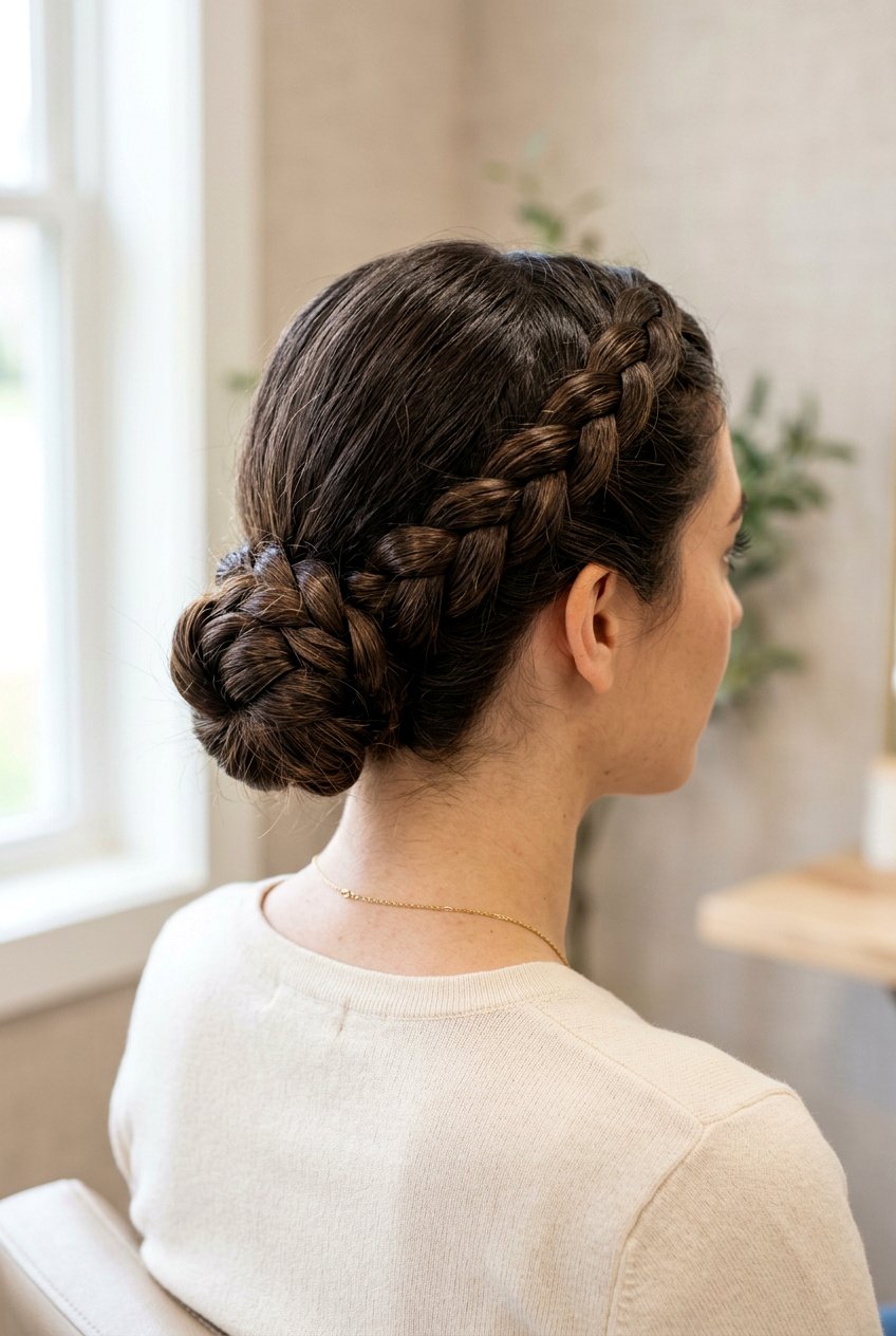 Braided low bun - 20 low bun hairstyles - 20 low bun hairstyles