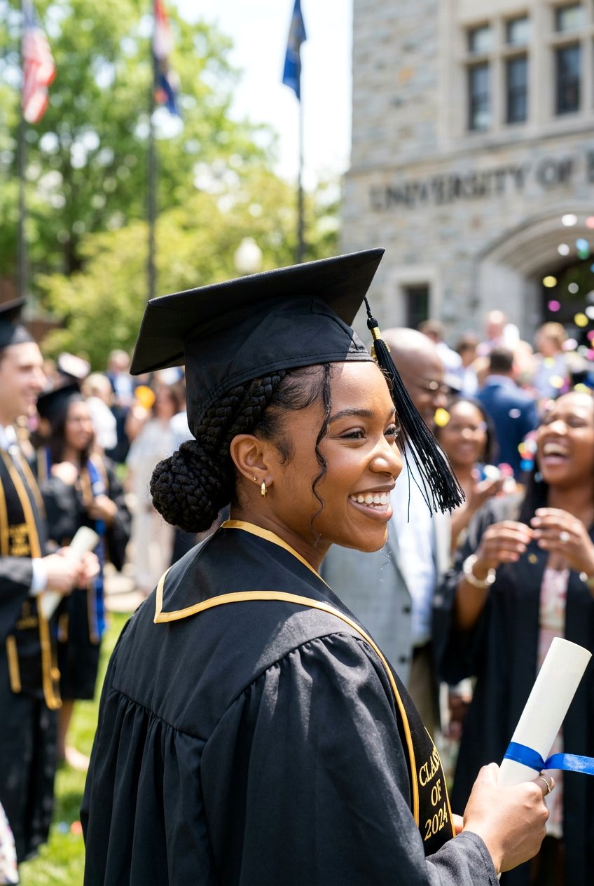 Braided space buns graduation - 20 graduation hairstyles with braids - 20 graduation hairstyles with braids