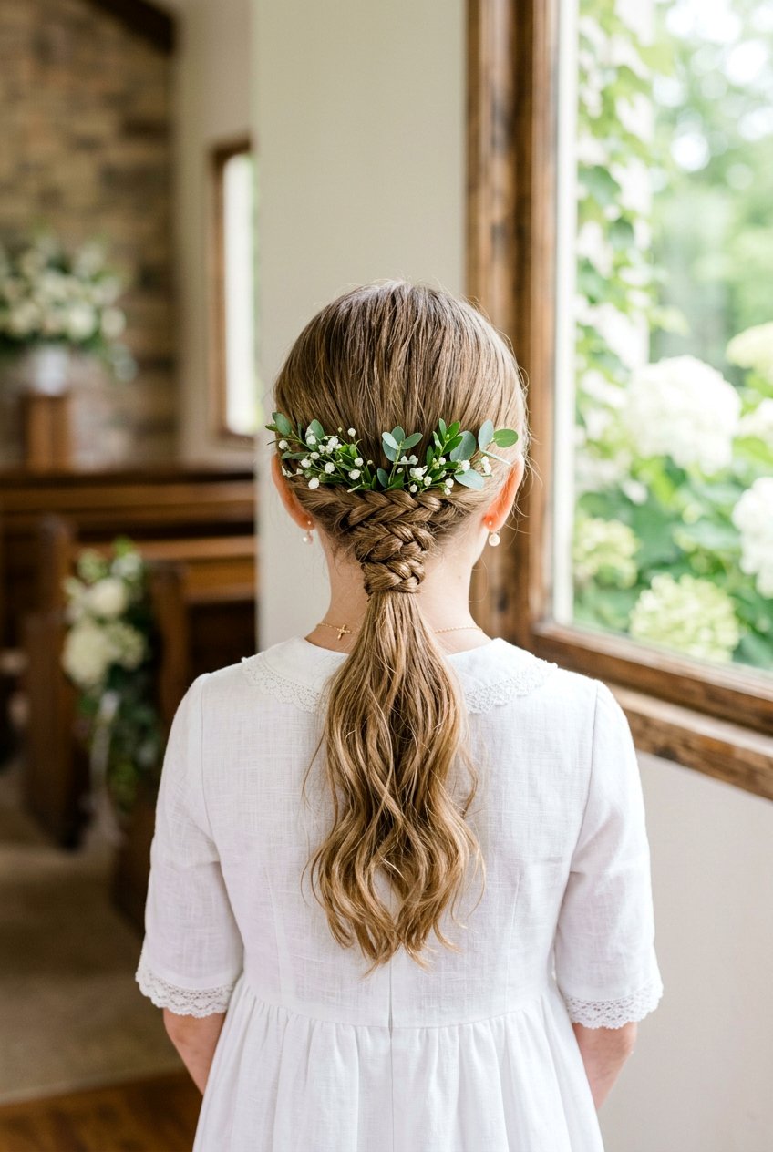 20 Beautiful Communion Ponytail Hairstyles for Little Girls