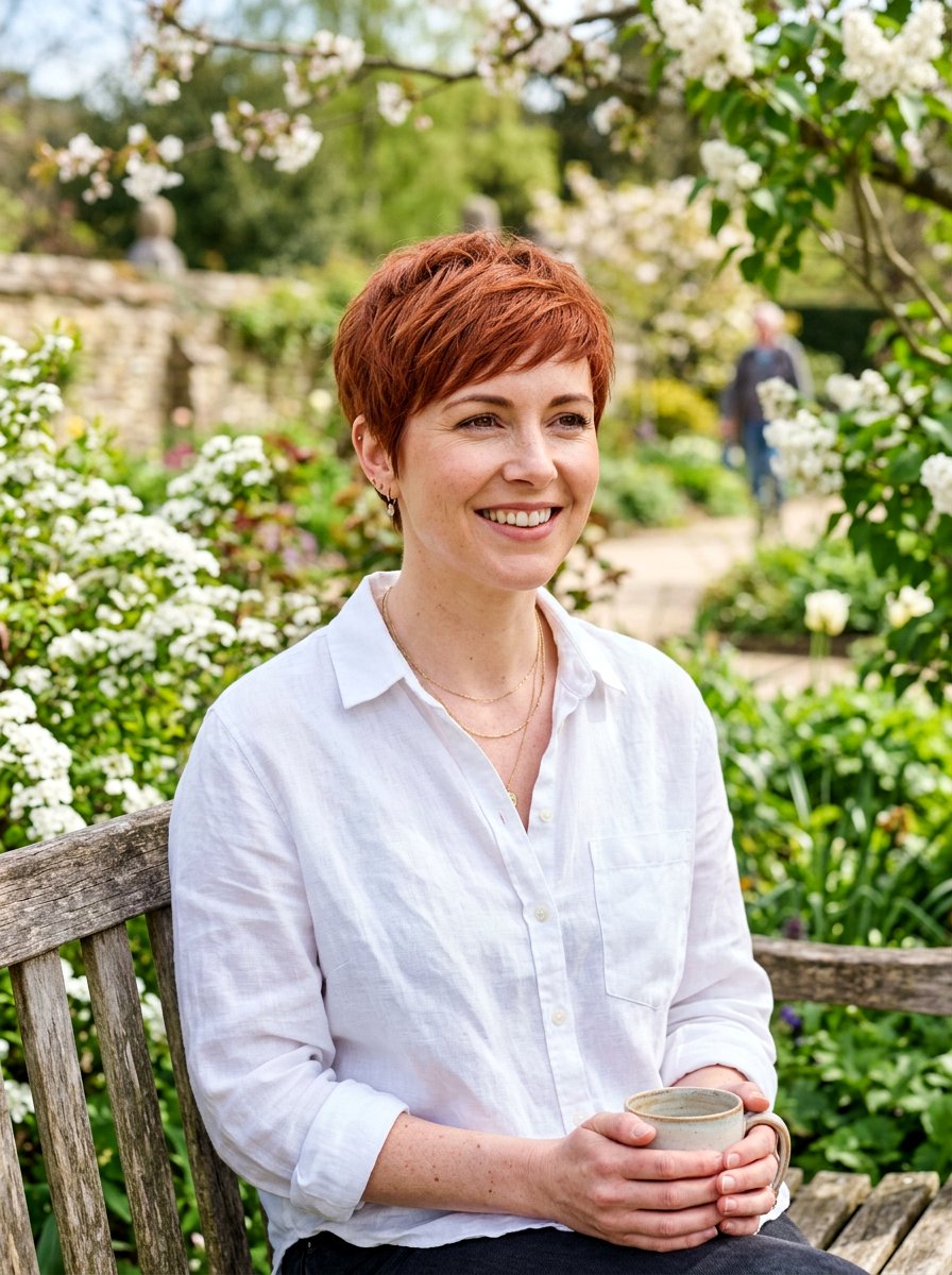 Brick Red Pixie - 20 red pixie hair color ideas - 20 red pixie hair color ideas