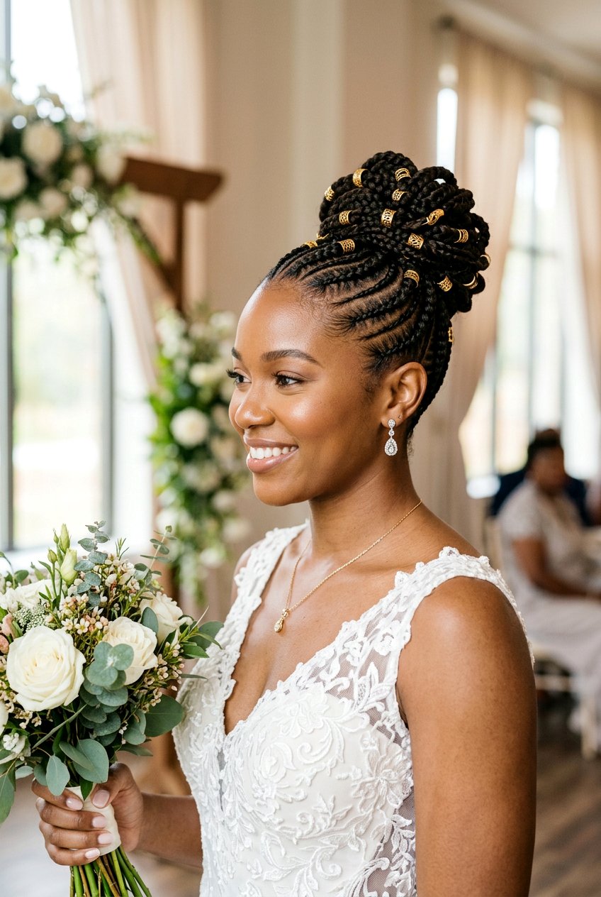 Bridal Braided Updo - 20 black women bridal hairstyle ideas - 20 black women bridal hairstyle ideas