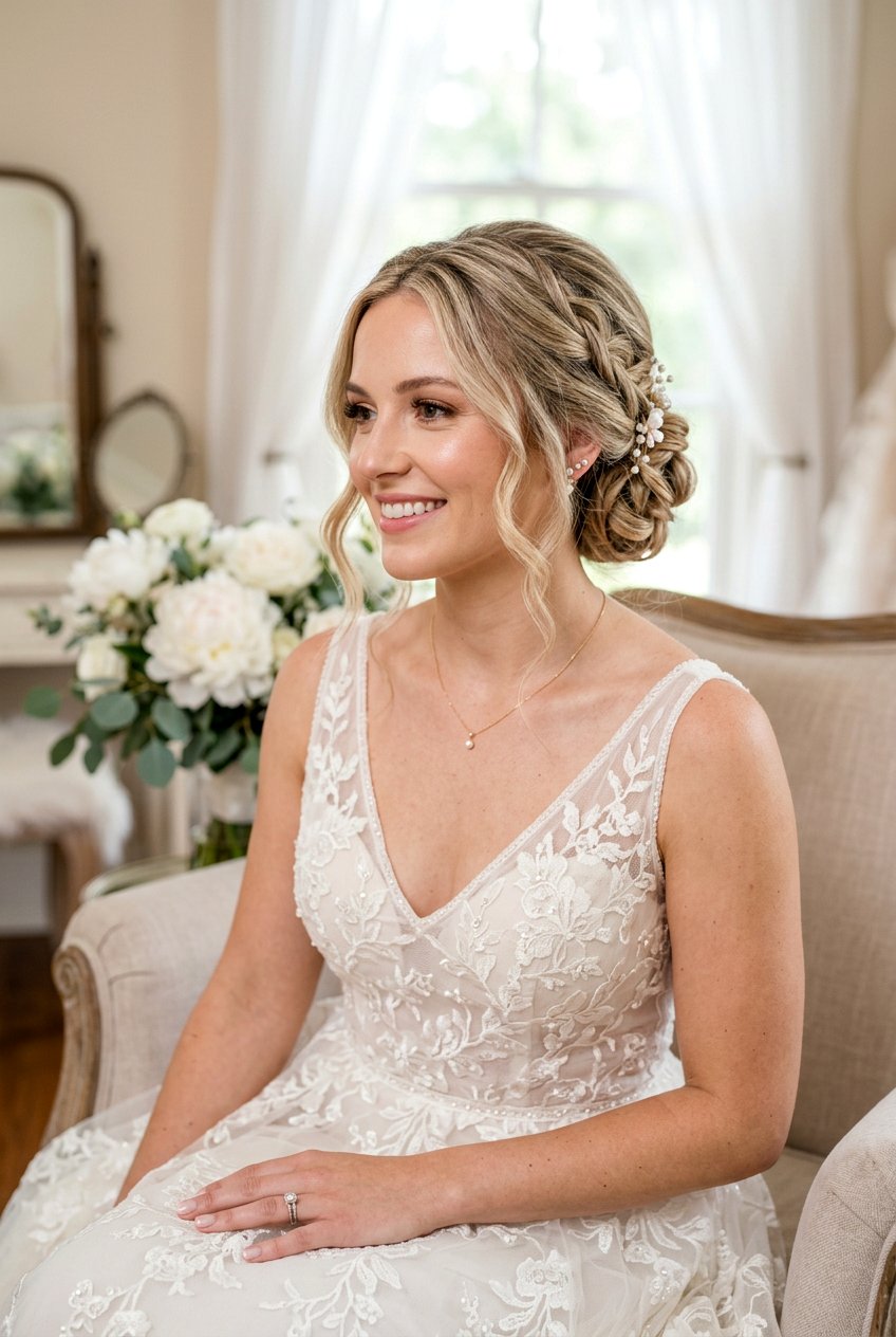 Bridal Chignon With Face Framing Pieces - 20 modern bridal chignon - 20 modern bridal chignon