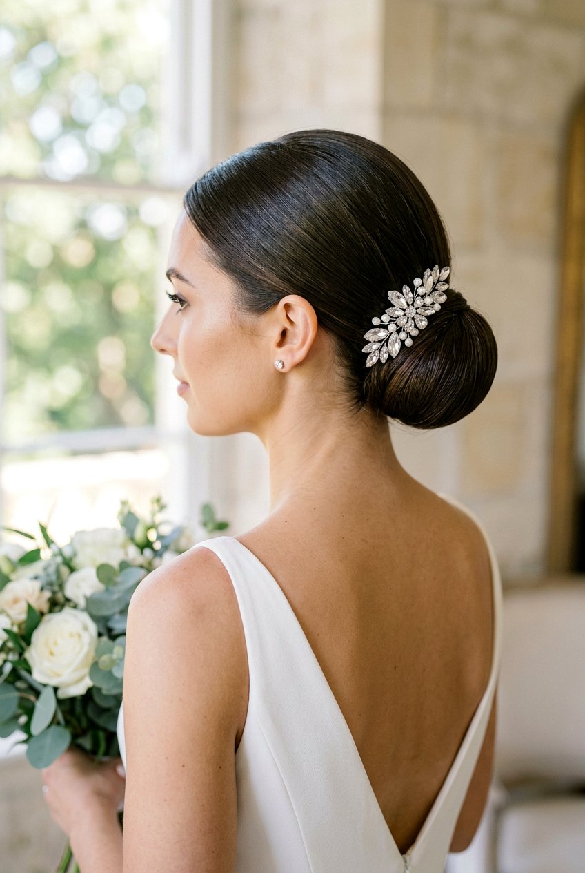Bridal Chignon With Hair Clip - 20 modern bridal chignon - 20 modern bridal chignon