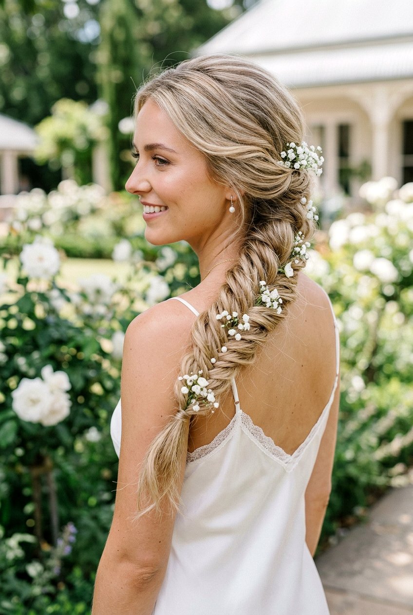 Bridal Fishtail Braid - 20 best bridal hairstyle ideas - 20 best bridal hairstyle ideas