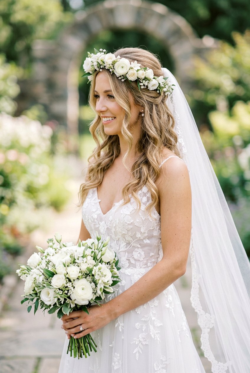 Bridal Flower Crown Hairstyle - 20 flower crown hairstyles - 20 flower crown hairstyles