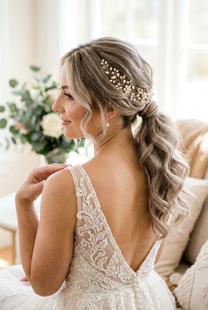 Bridal Low Ponytail With Face Framing Pieces - 20 low ponytail with face framing pieces - 20 low ponytail with face framing pieces