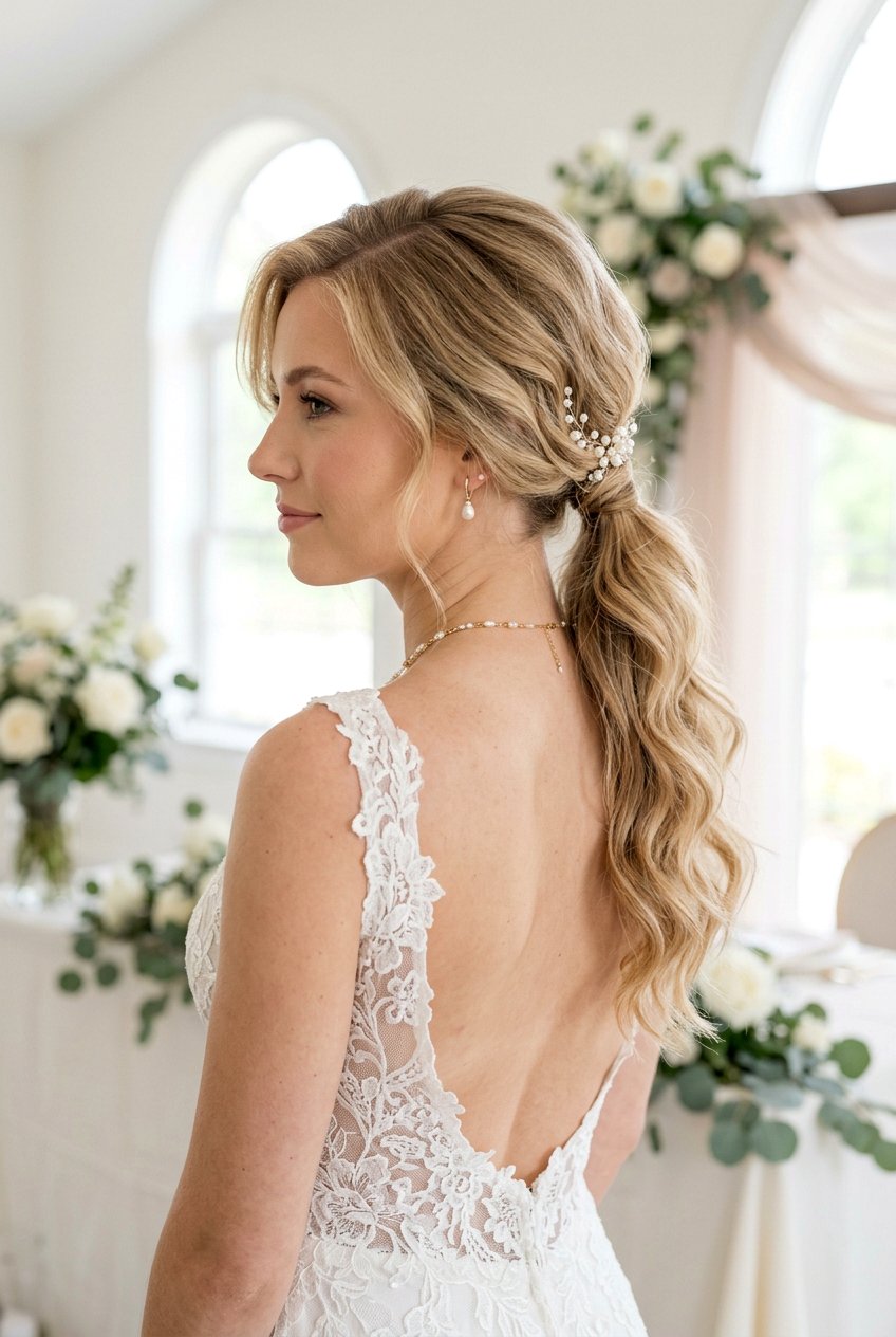 Bridal Ponytail With Side Part For Fine Hair - 20 bridal ponytail with side part - 20 bridal ponytail with side part