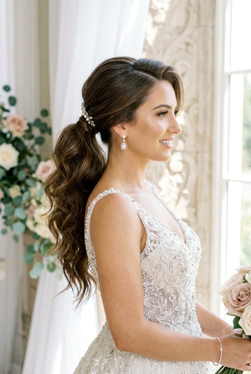 Bridal Ponytail With Side Part For Thick Hair - 20 bridal ponytail with side part - 20 bridal ponytail with side part