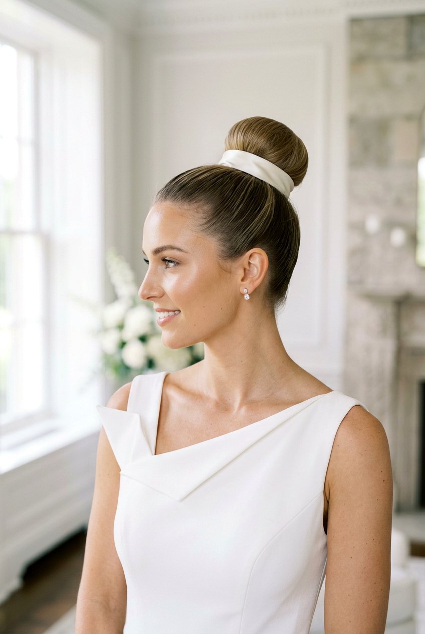 Bridal Top Knot - 20 best bridal hairstyle ideas - 20 best bridal hairstyle ideas