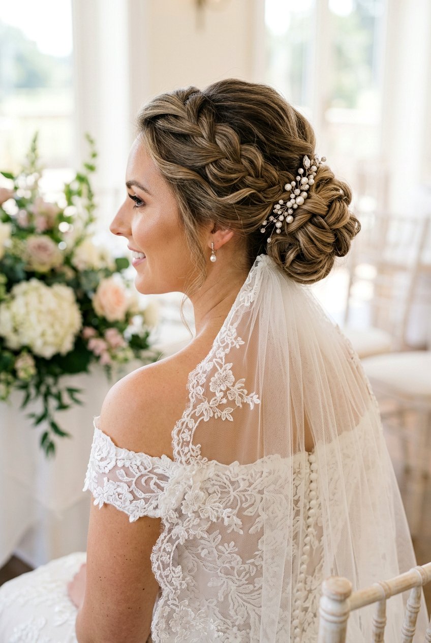 Bridal Updo With Pearl Clips - 20 pearl clip hairstyles - 20 pearl clip hairstyles