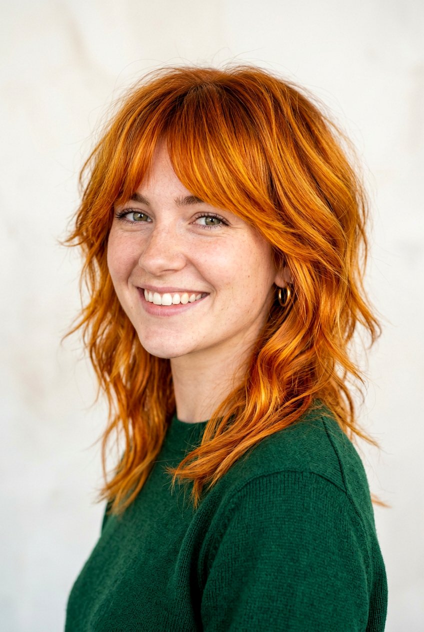 Bright Amber Hair - 20 amber hair color ideas - 20 amber hair color ideas